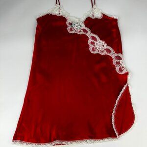 VTG Underciver Wear Size M Slip Dress‎ Nylon Lacy Lingerie Sexy 80s 90s
